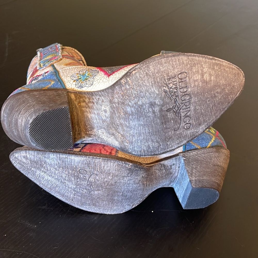 Colorful Patchwork Women's Cowboy Boots - Picture 7 of 7